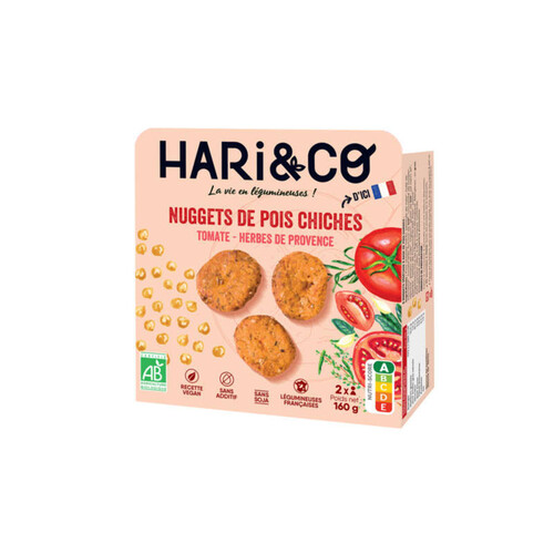 Hari&Co Nuggets De Pois Chiches Bio Tomate Herbes De Provence 160G