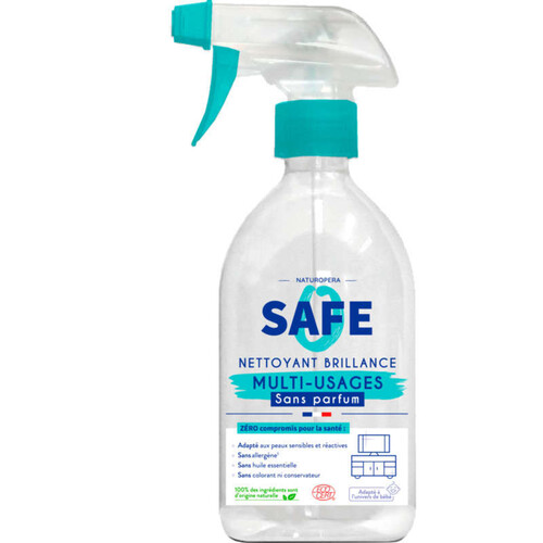 Safe Spray Nettoyant Multi-Usages Safe (Sans Parfum) 500ml - Naturalia  Courses en ligne et offres