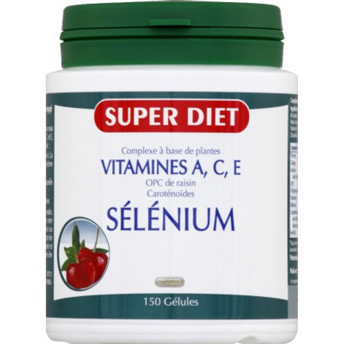Superdiet Sélénium  & Vitamines A, C, 150 Gélules