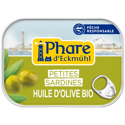 Phare d'Eckmühl petites sardines Méditerranée huile olive extra 100g