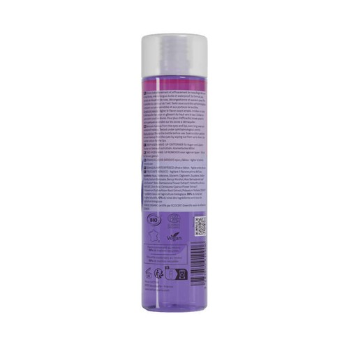 Cattier Démaquillant Biphase Yeux Sensibles Lèvres Bleuet Rose 150ml