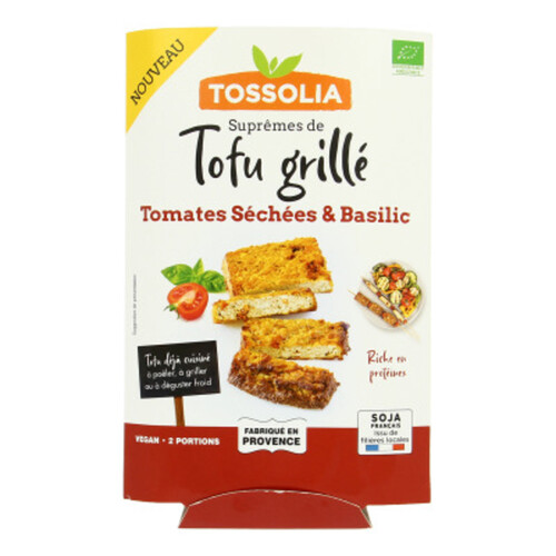 Tossolia Suprême de Tofu Grillé Tomates Séchées & Basilic 140g