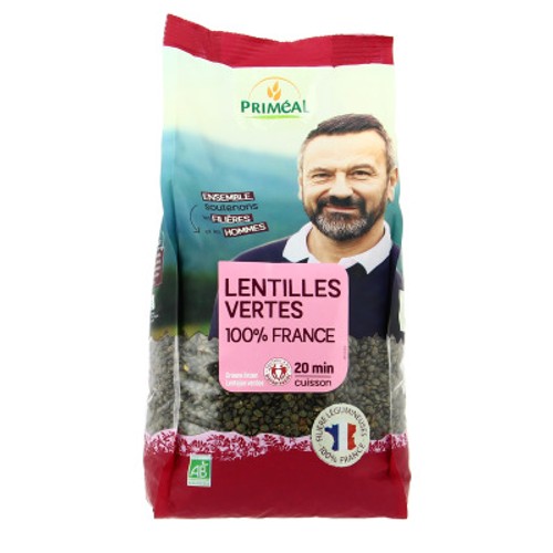 Primeal Lentilles Vertes 100% France 1Kg