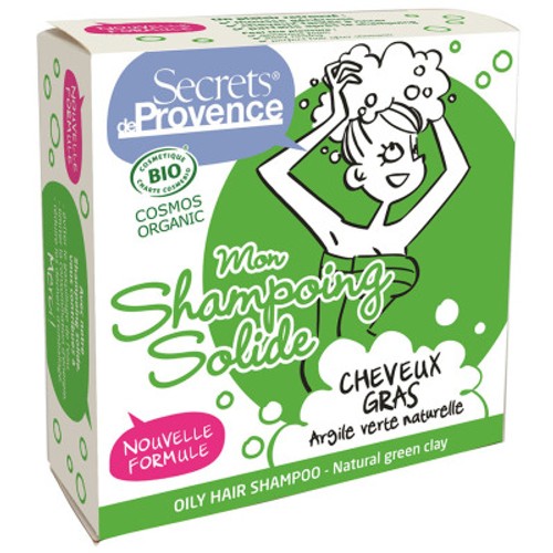 Secrets de Provence Shampoing Solide Argile Verte Naturelle 85g - Cheveux Gras