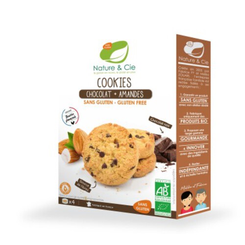 Nature Et Compagnie Cookies Au Chocolat & Amandes Sans Gluten Bio 150g