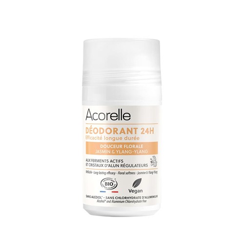 Acorelle Déodorant Roll-On 24h Fraîcheur Intense Parfum Reine des Prés, Bergamote & Lotus 50ml