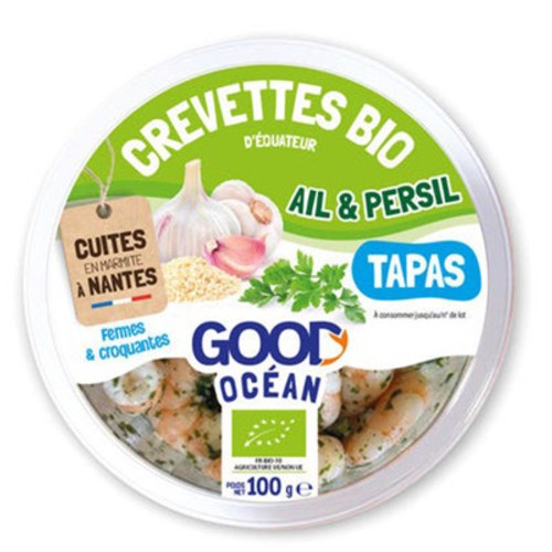 Good Océan Tapas Crevettes Bio Ail & Persil 100g