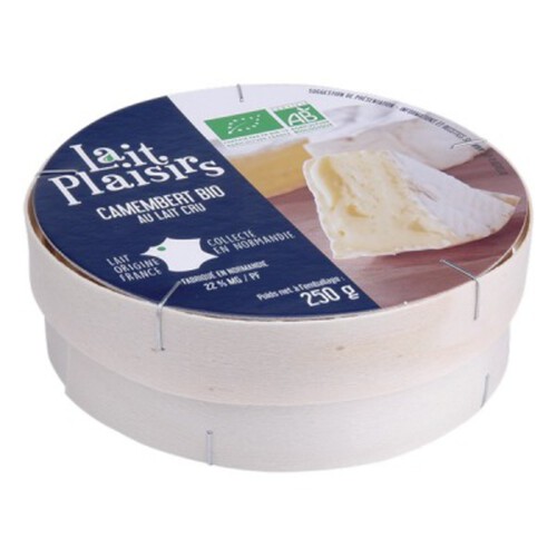 Lait Plaisirs Camembert Au Lait Cru Bio 250g