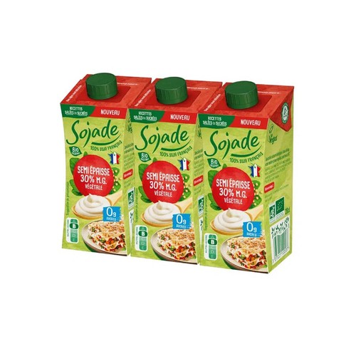 Sojade Cuisine semi épaisse 30% de Mg Bio 3x20cl