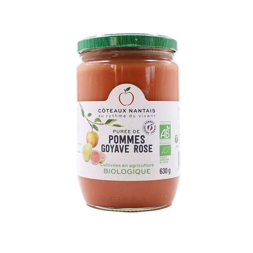 Les côteaux Nantais Purée pommes goyave rose Bio 630g