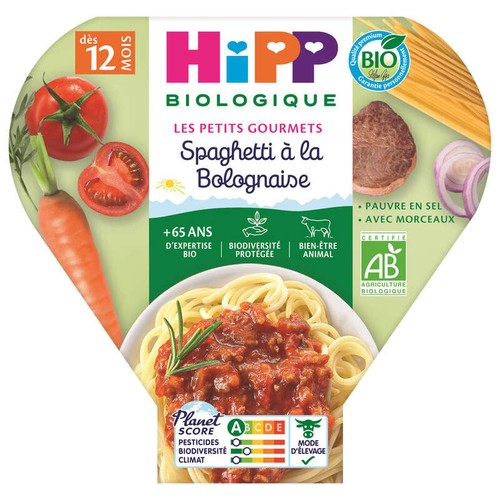Hipp Assiette Spaghettis Bolognaise 12M Bio 230g