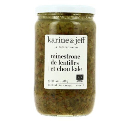 Karine & Jeff Minestrone De Lentilles & Chou Kale Bio 680g