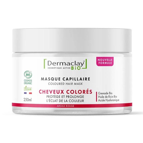 Dermaclay Masque capillaire cheveux colorés 250ml