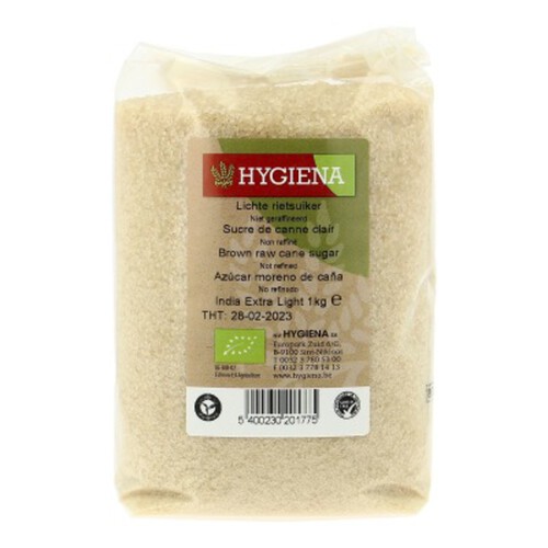 Hygiena Sucre De Canne clair Bio 1kg