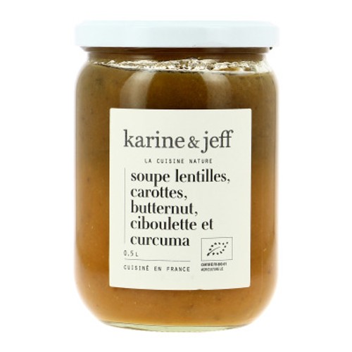 Karine & Jeff Soupe Lentilles Carottes Bio 50Cl