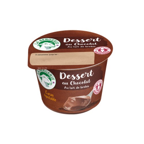 La Bergerie Dessert Chocolat Au Lait De Brebis Bio 125g