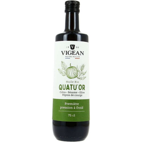 Vigean Huile Bio Quatu'or 75cl