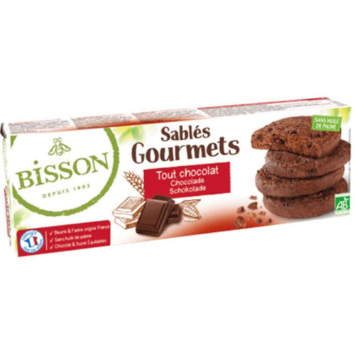 Bisson Sablés Gourmets Tout Chocolat 150g