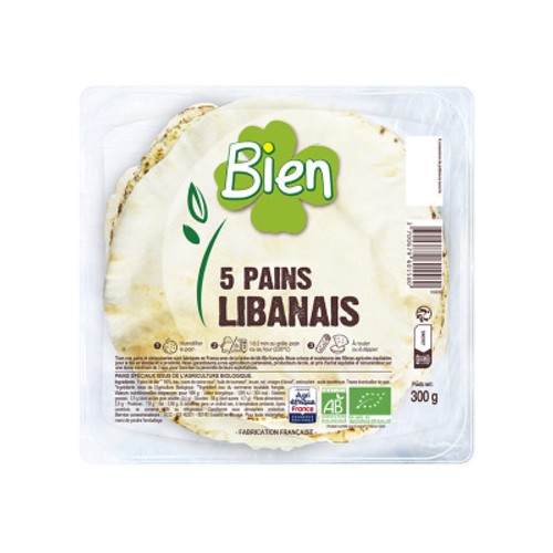 Bien 5 pains Libanais bio 300g