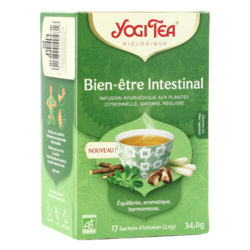 Yogi Tea Infusion Bien Etre Intestinal X17 Sachets