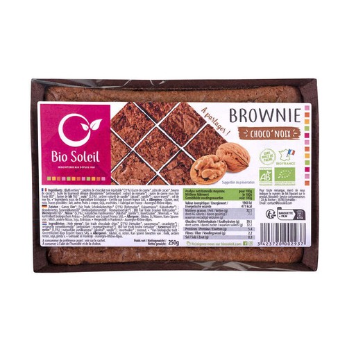 Bio Soleil Brownie Choco' Noix Bio 250g