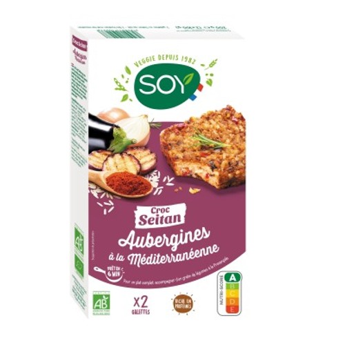 Soy Croc Seitan Aubergines à la Méditéranéenne Bio 2x100g