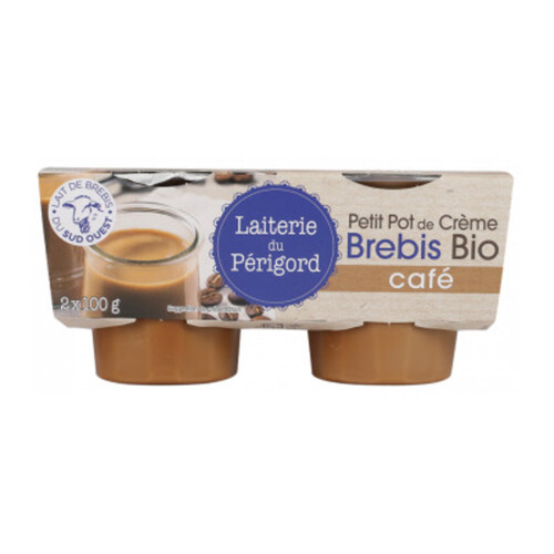 Laiterie du Perigord Petit Pot de Crème Brebis Café 2*100g
