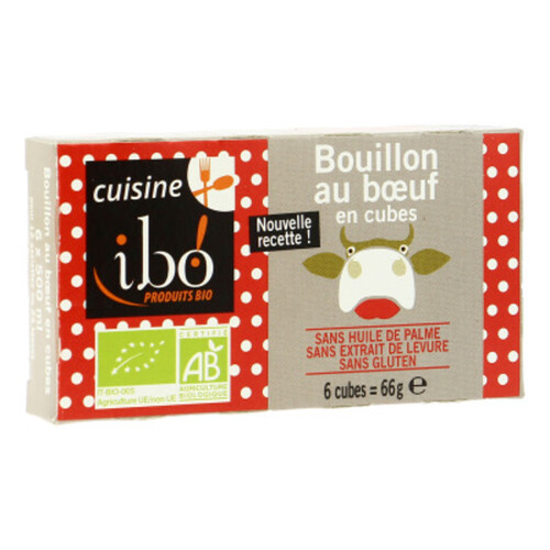 Ibo Bouillon De Boeuf en Cubes Bio