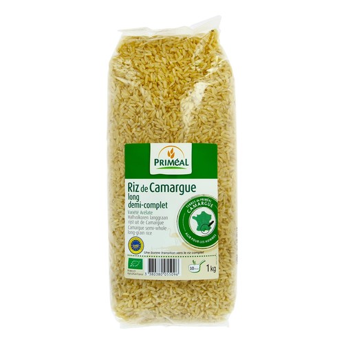 Priméal Riz Long Demi-Complet de Camargue Bio