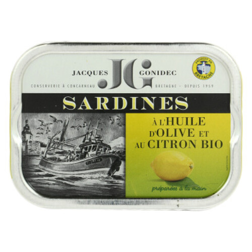 Jacques Gonidec Sardines à l'Huile d'Olive & au Citron 175g