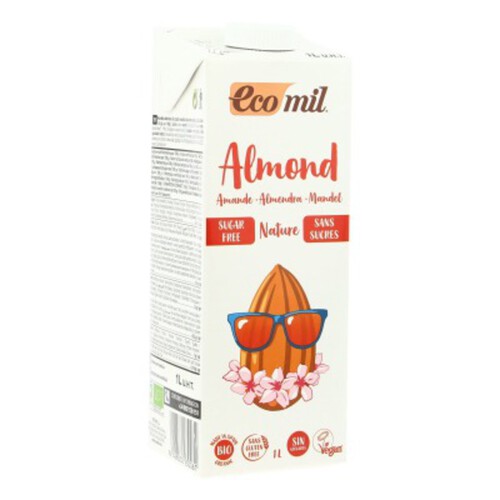 Ecomil Lait D'Amande Nature Sans Sucres 1L Bio