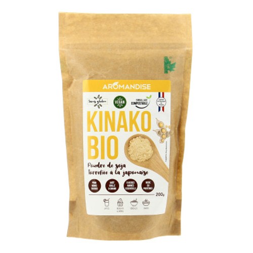 Aromandise Poudre de Soja Kinako Bio Torréfiée à la Japonaise 200g