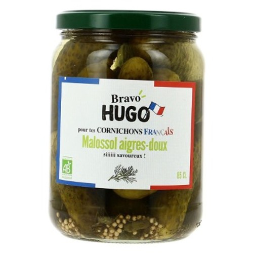 Bravo Hugo Cornichons Malossol Aigre-Doux 85cl