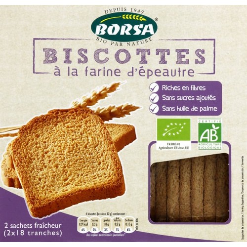 Borsa Biscottes à la Farine d’épeautre Bio 300g