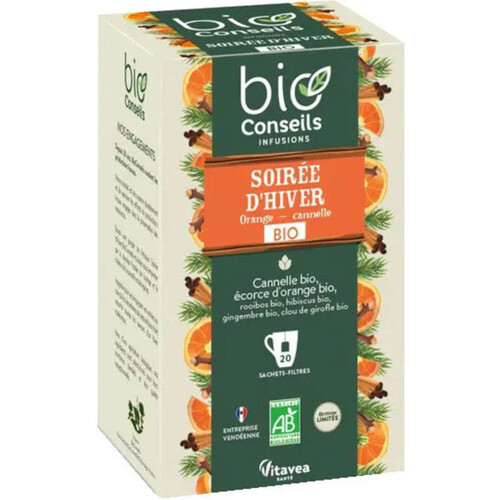 Bio Conseils Infusions Soirée d'Hiver Orange-Cannelle bio 30g