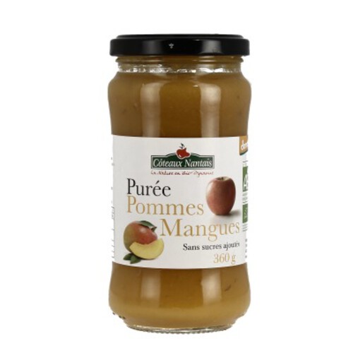 Côteaux Nantais Purée Pomme Mangue Demeter Sans Sucres Ajoutés Bio 360g