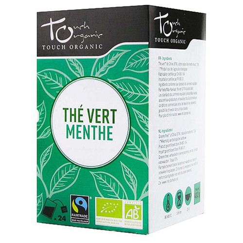 Touch Organic Thé Vert à la Menthe Bio Sachet x24