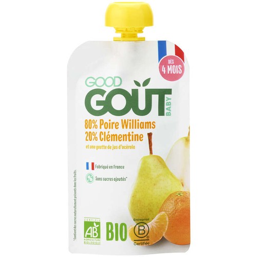 Good Goût Poire Clémentine bio 120g