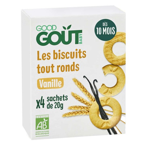 Good Goût Biscuits Bio Vanille Dès 10 Mois 80g