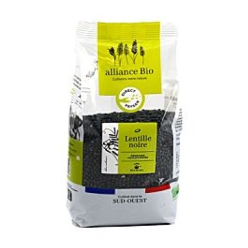 Alliances Bio Lentilles Noires Bio 500g