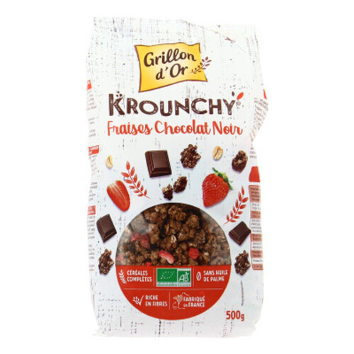 Grillon d'Or Krounchy Fraise Chocolat Noir 500g