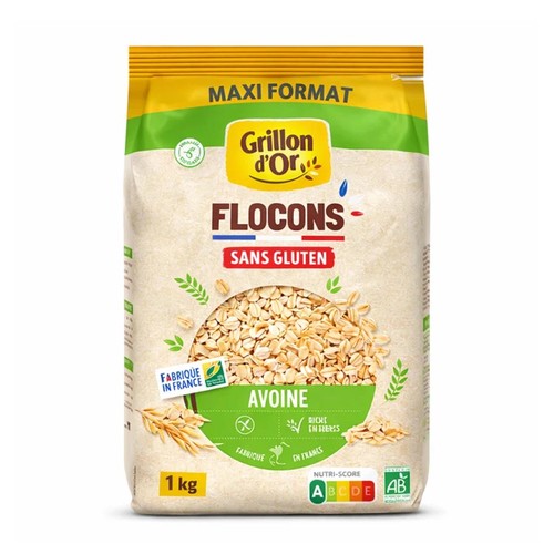 Grillon d'Or Flocons Avoine sans Gluten 1kg