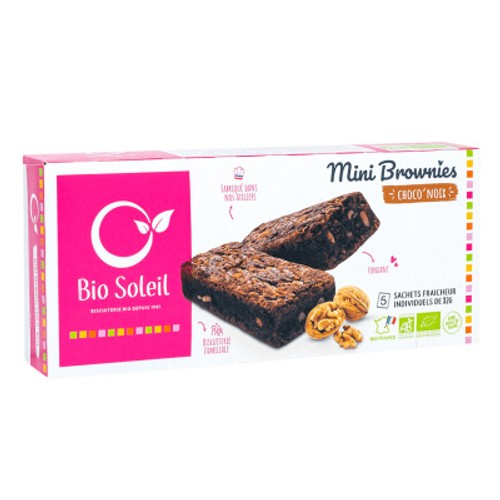 Bio Soleil Mini Brownies Choco Noix 160g