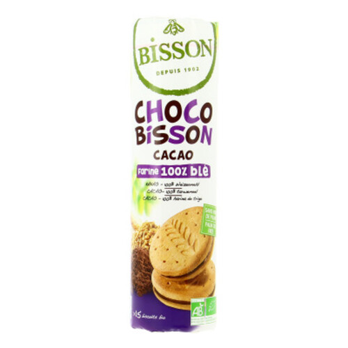 Bisson Biscuits fourrés cacao Bio 300g