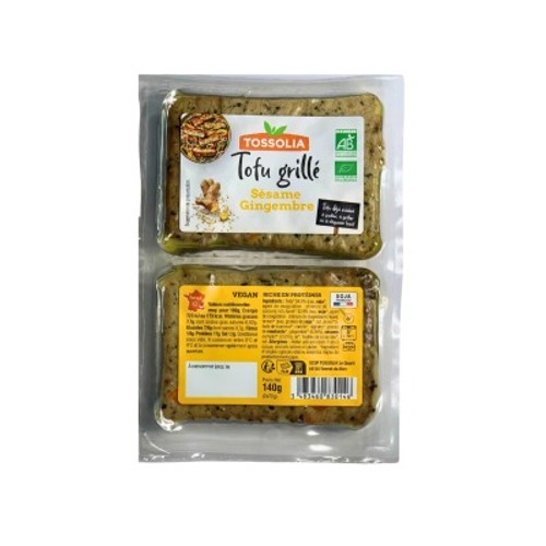 Tossolia Suprêmes de Tofu Grillé Sésame Gingembre 140g