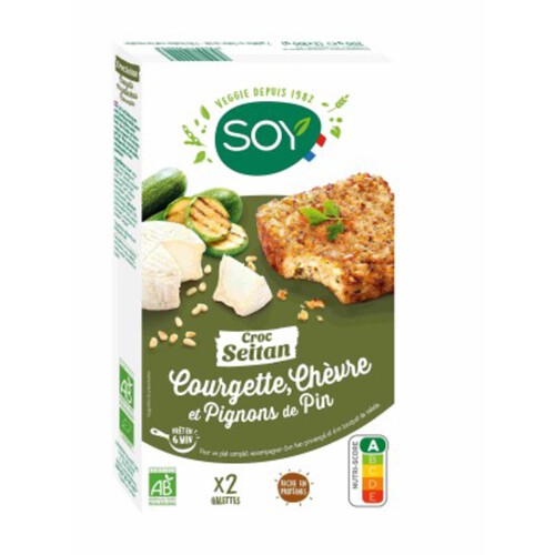 Soy Croc Seitan Galettes Courgettes & Chèvre  aux Pignons de Pin 200g