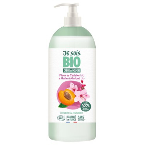 Je Suis Bio Crème de Douche Fleur de Cerisier & Fleur d'Abricot Bio 1L