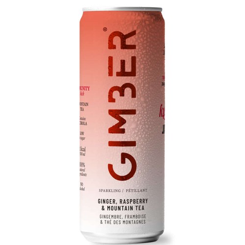 Gimber Pétillant Gingembre Framboise & Thé des Montagnes 250ml