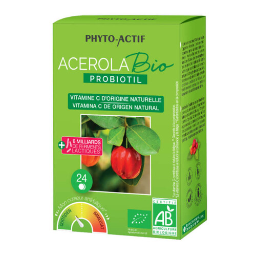 Phyto Actif Acerola Probiotil Comprimés Bio x24