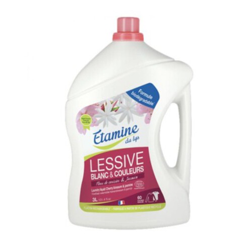 Etamine Du Lys Lessive Liquide Blanc & Couleur Fleurs de Cerisier/Jasmin 1L